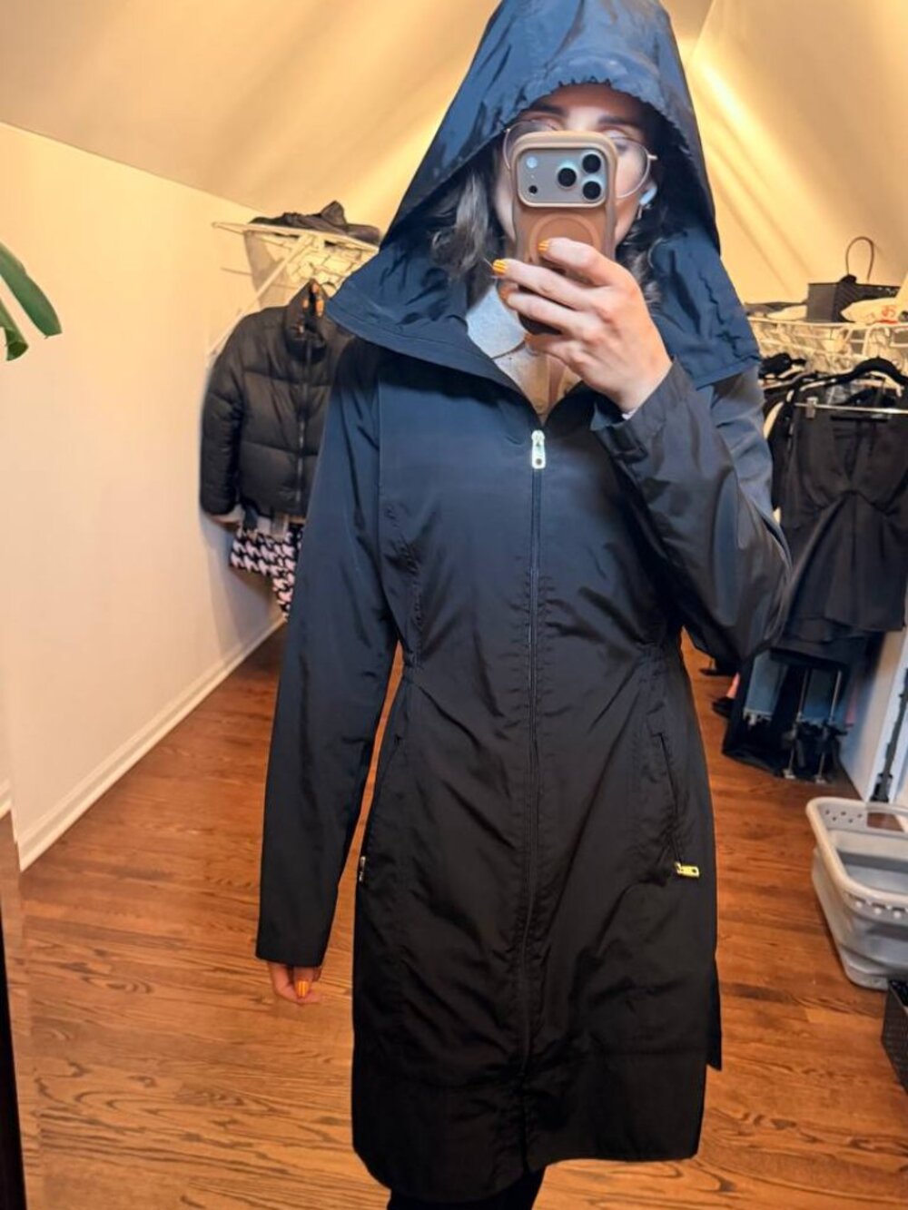 Cole Haan Women's Hooded Rain Jacket